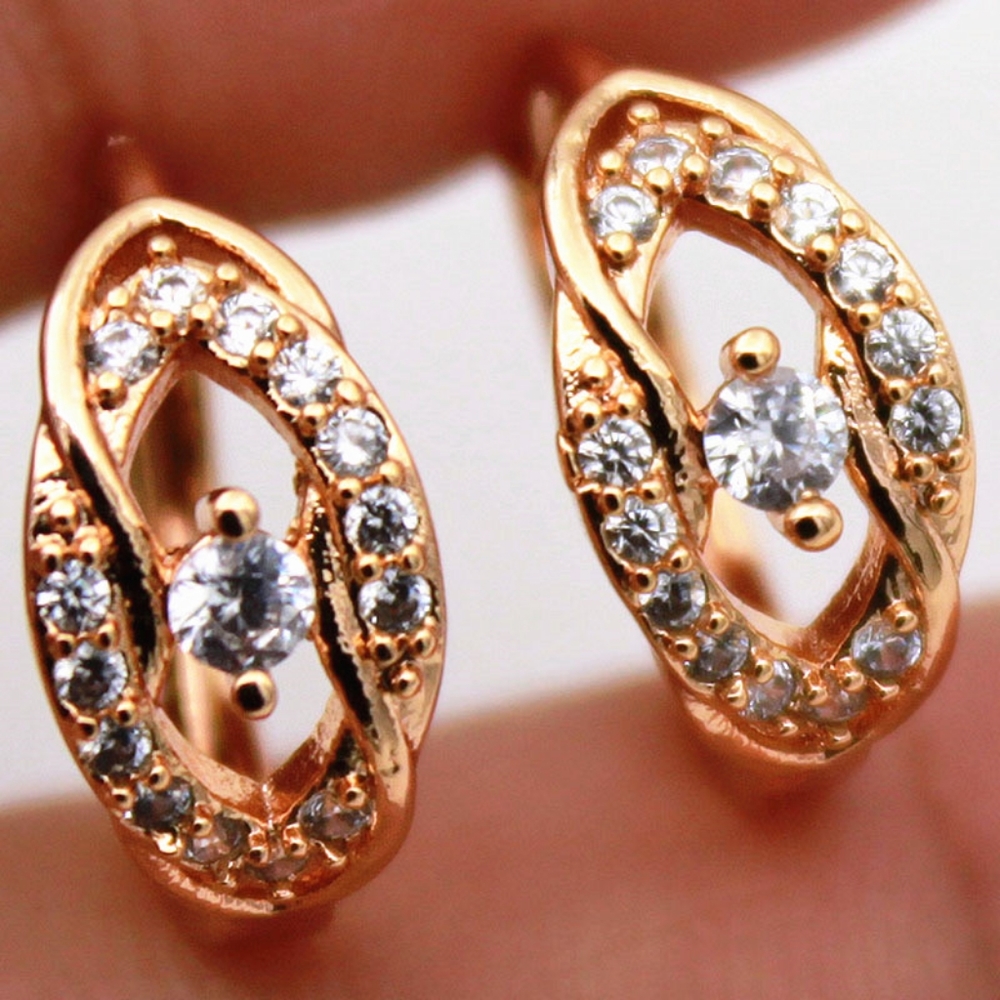 18kt Gold Tiger Eye Topaz Designed Hoops